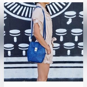 Blue crossbody purse